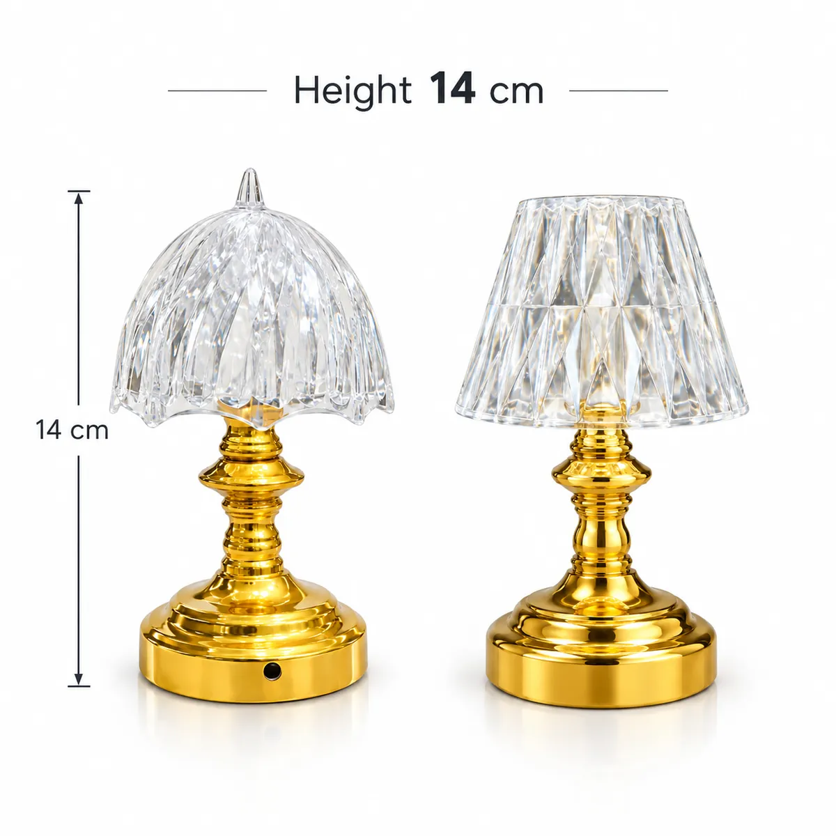 Crystal Table Lamp with Durable Plastic Base