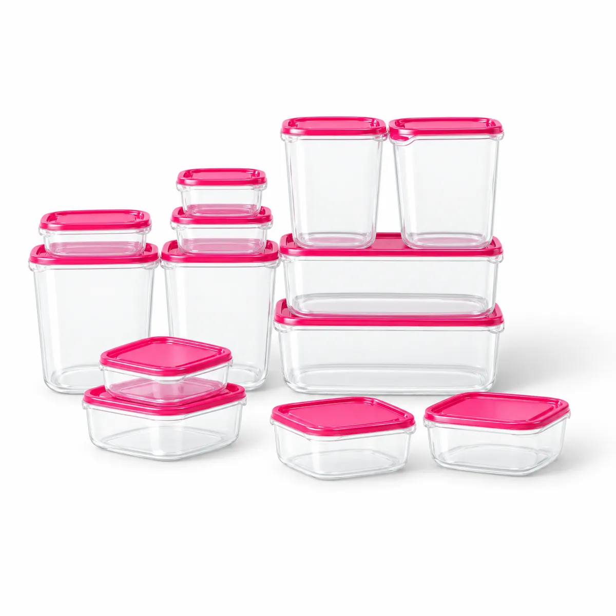 17-Piece Food Storage Containers Set (BPA-Free Airtight Meal Prep & Fridge Containers)
