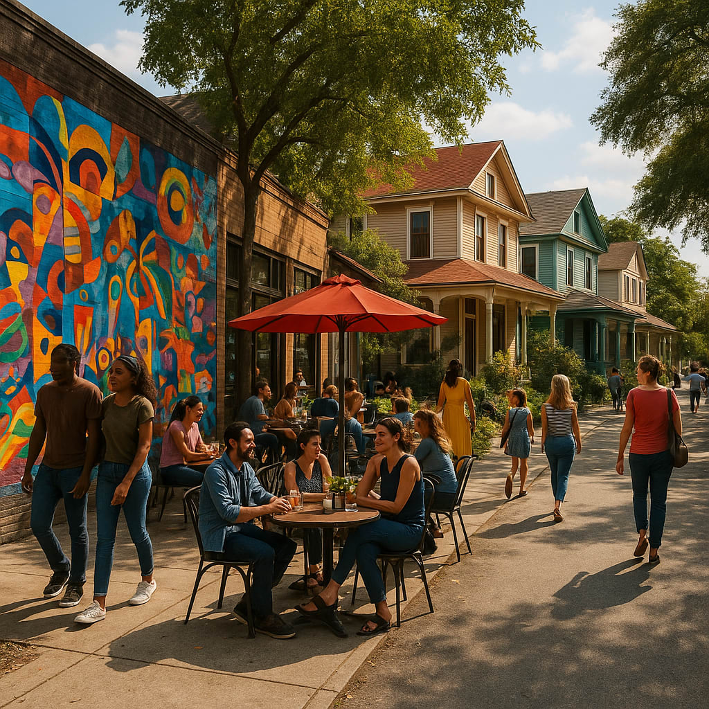 A beautiful view of Southtown San Antonio showcasing its vibrant neighborhoods and attractions.