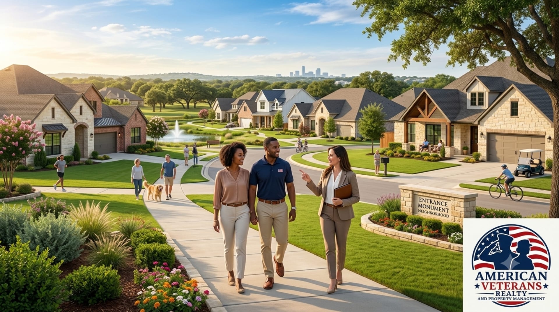 Buyers meeting with a title company representative to finalize closing arrangements in Austin