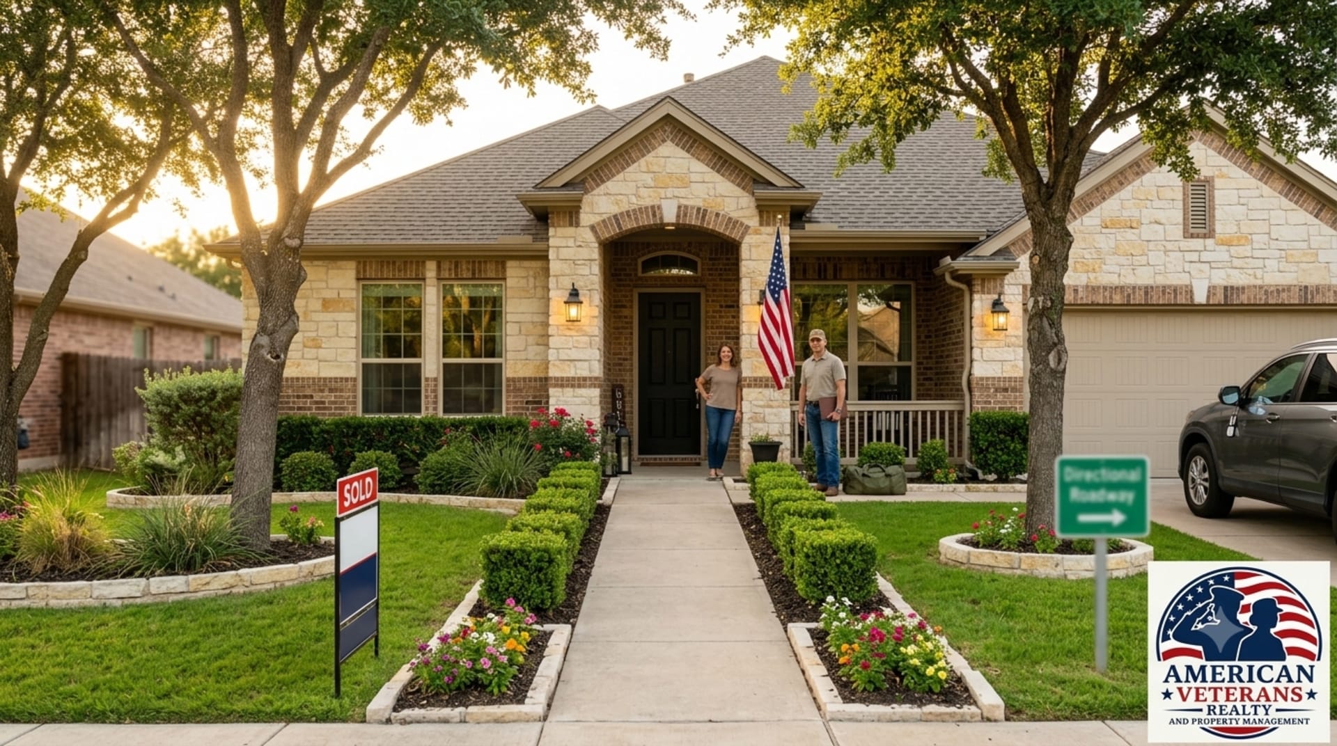 Family home in Temple TX with green lawn