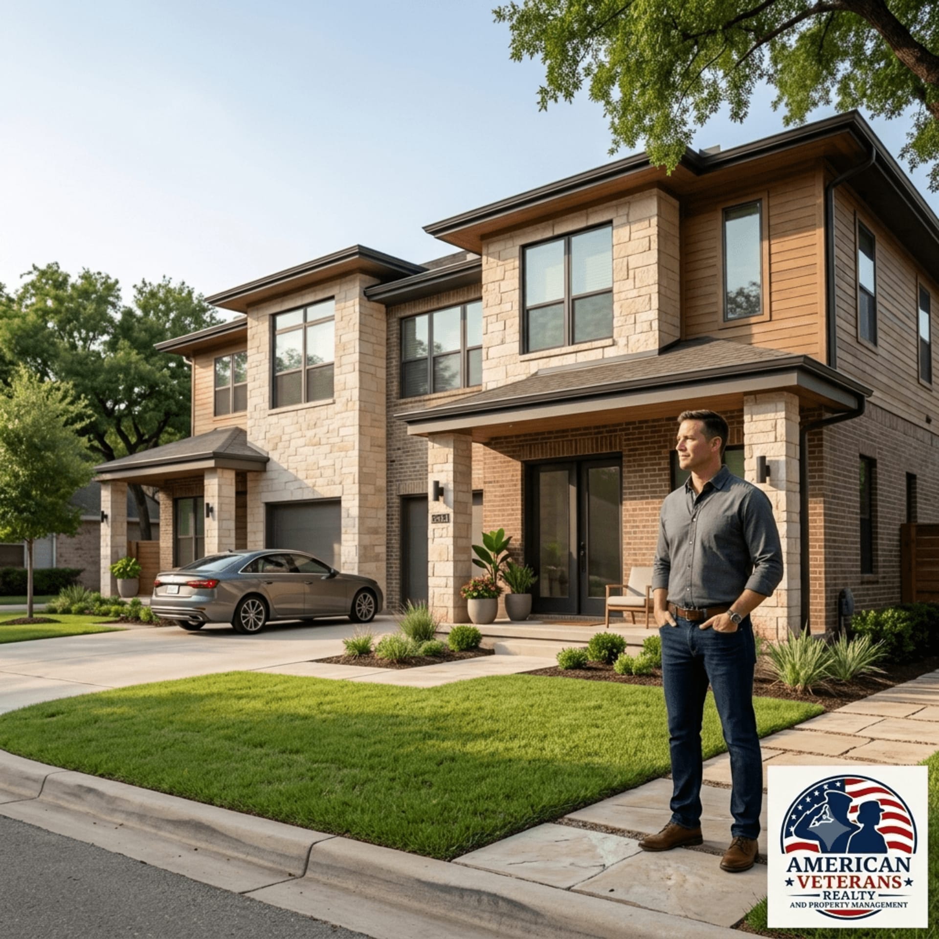 Multi-family duplex property purchased by veteran using VA loan for house hacking strategy
