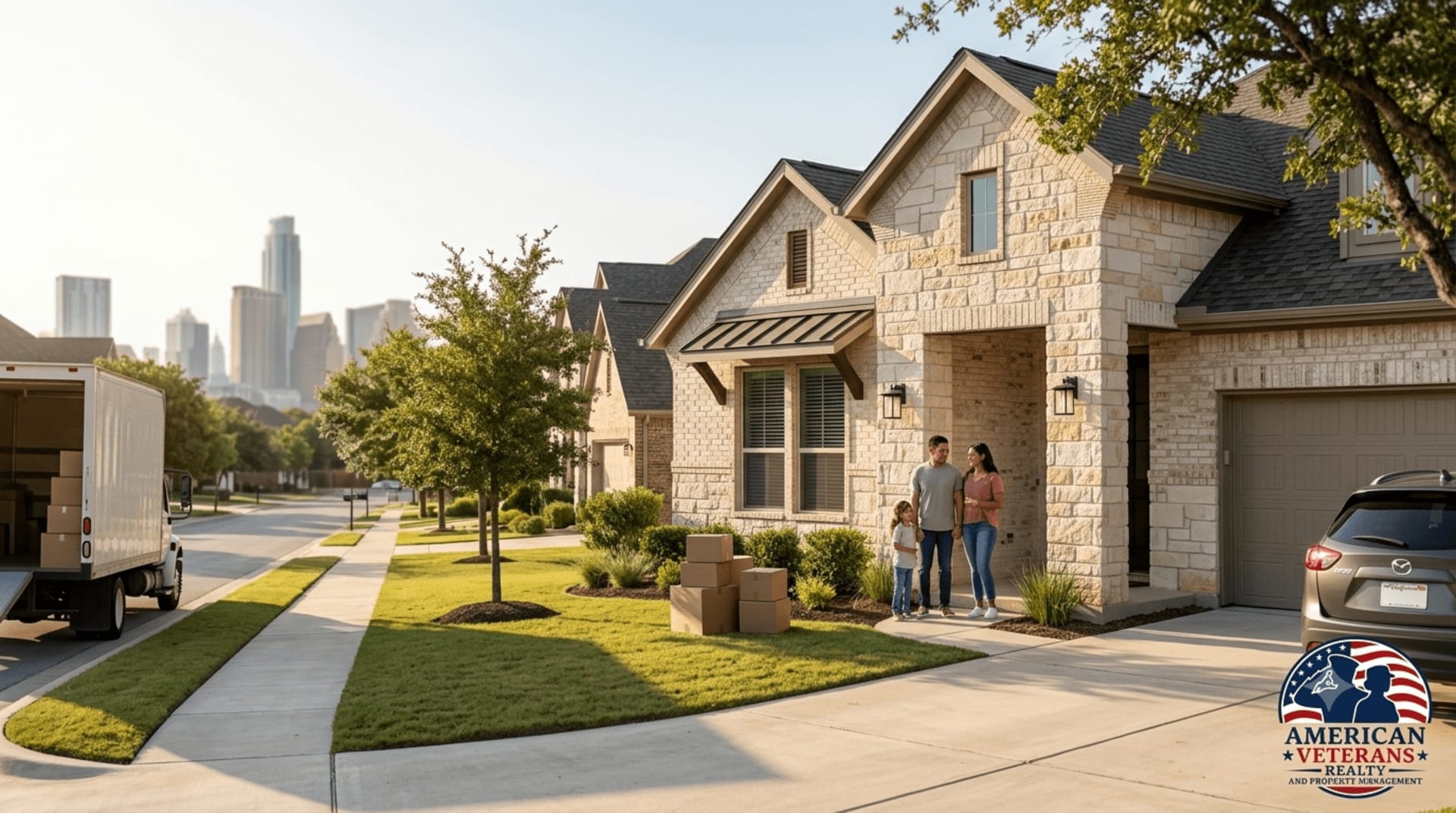 California family relocating to Austin Texas suburban neighborhood