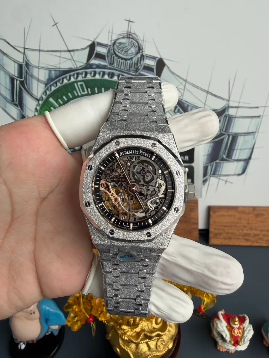 Audemars Piguet Royal Oak 15407BC Frosted Gold Openworked Skeleton Dial OCTA 41mm