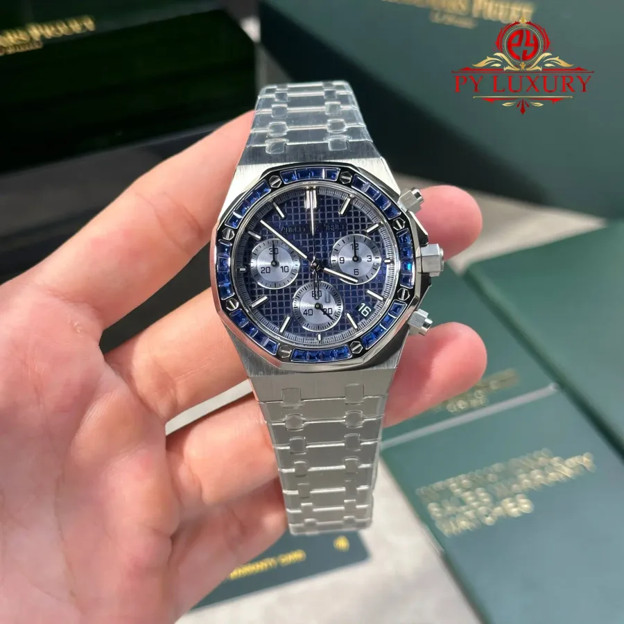 Audemars Piguet Royal Oak Chronograph 26240BC Baguette Sapphires Japan Edition 41mm