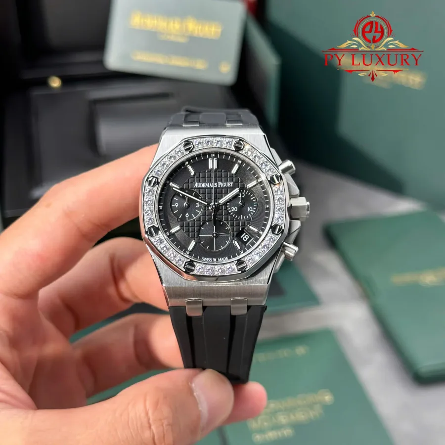 Audemars Piguet Royal Oak Offshore 26231ST Black Dial Diamond Bezel 37mm