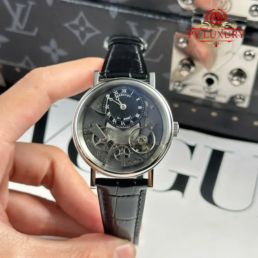 Breguet Tradition 7057BB/G9/9W6 Manual Winding Leather Strap 40mm