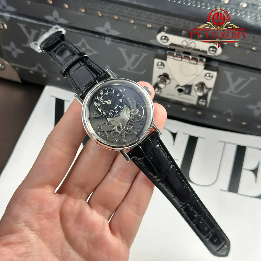 Breguet Tradition 7057BB/G9/9W6 Manual Winding Leather Strap 40mm Super Clone Watch - Angle 2 - Jack Watches USA