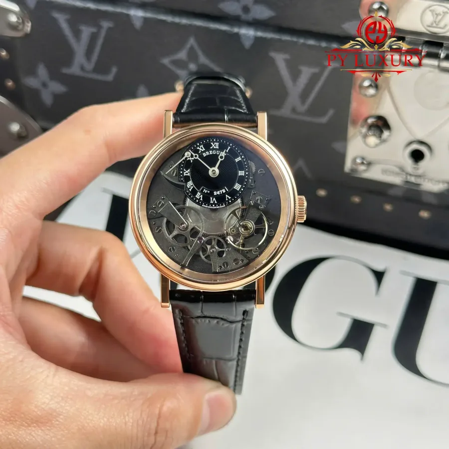Breguet Tradition Power Reserve 7057BR/G9/9W6 Rose Gold Leather Strap 40mm