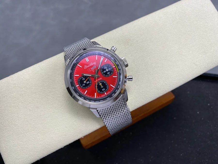 Breitling Top Time B01 Chevrolet Corvette AB01761A1K1A1 Red Dial Metal Bracelet BLS 41mm