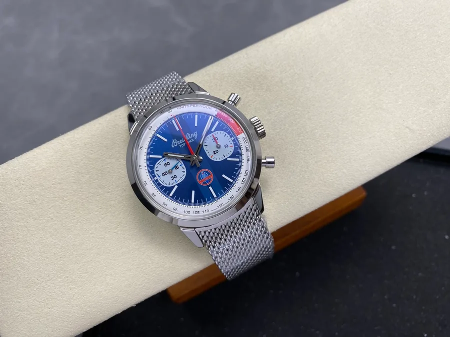 Breitling Top Time B01 Shelby Cobra AB01763A1C1A1 Blue Dial Metal Bracelet BLS 41mm
