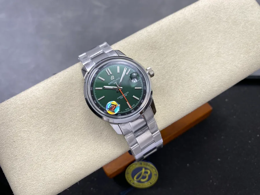 Breitling Top Time B31 Automatic SS AB3113171L1A1 Green Dial BLF 38mm