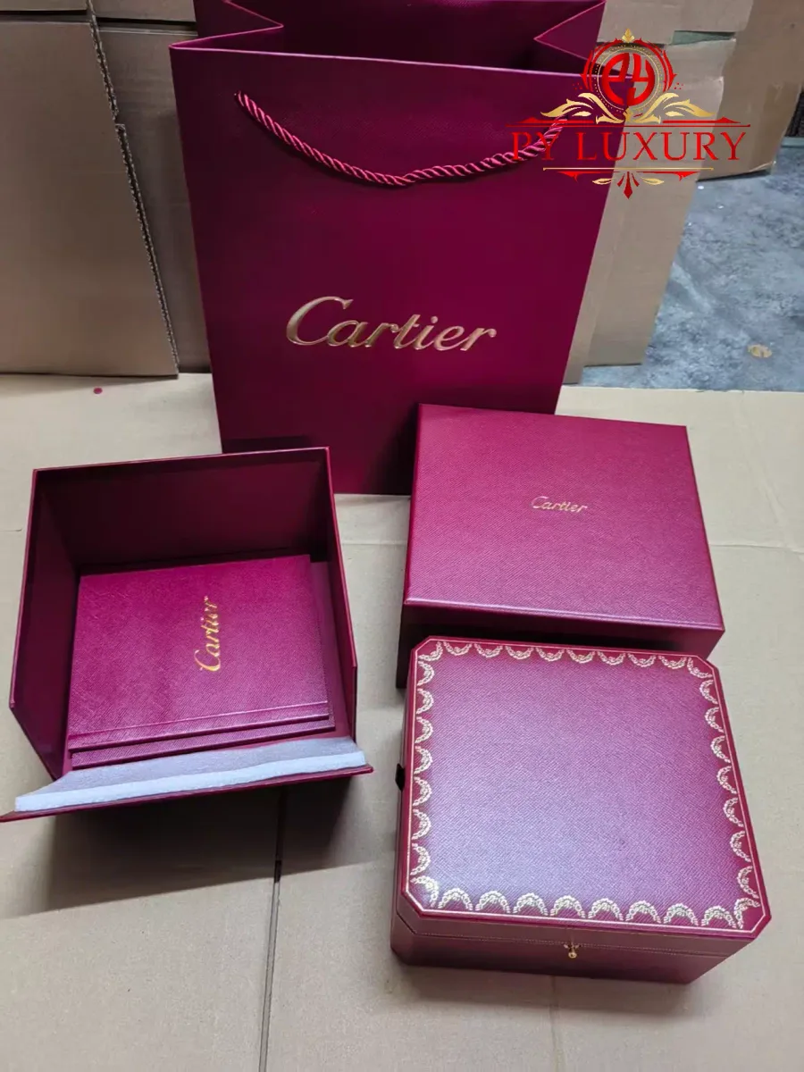 Cartier Box and Papers Replica Super Clone Watch - Angle 2 - Jack Watches USA