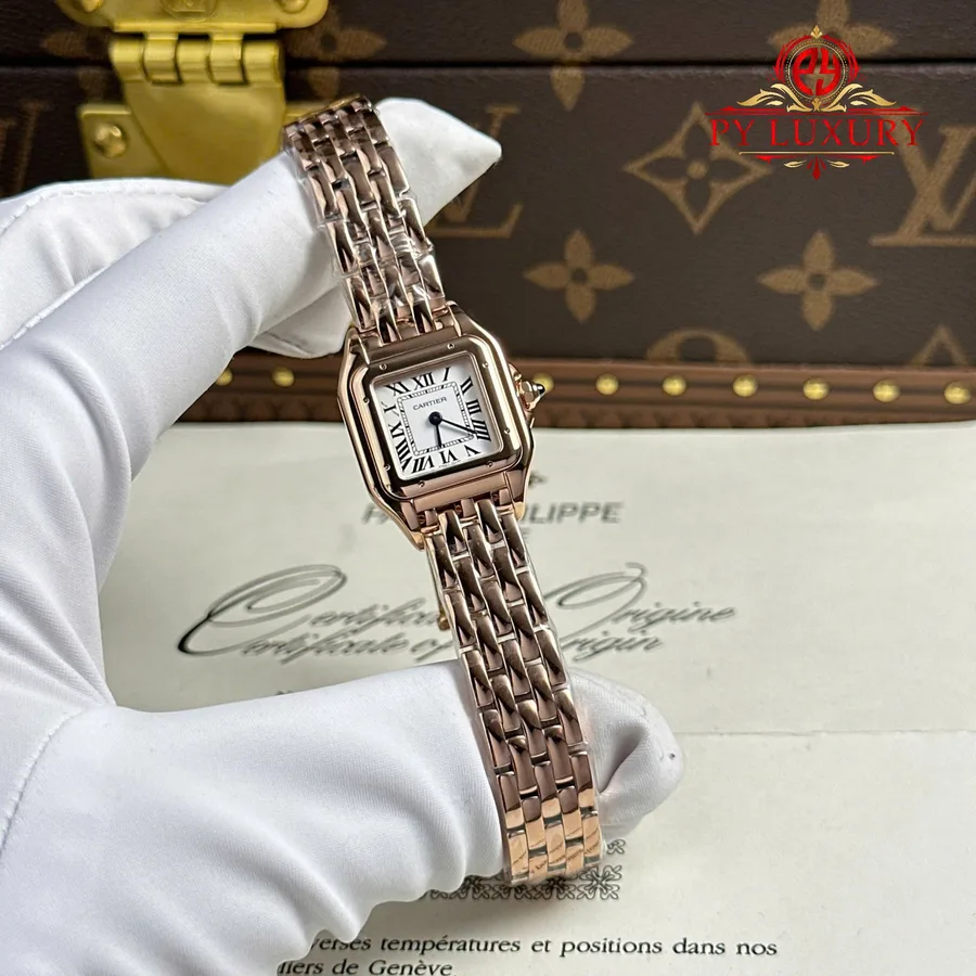 Cartier Panthère Rose Gold Small Model Silver Dial BVF 22mm x 30mm