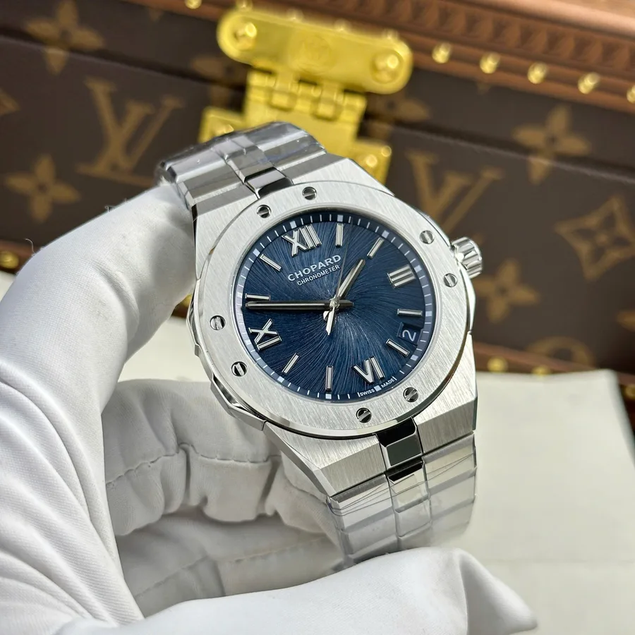 Chopard Alpine Eagle Large 298600-3001 Blue Dial GH Factory 41mm Super Clone Watch - Angle 2 - Jack Watches USA