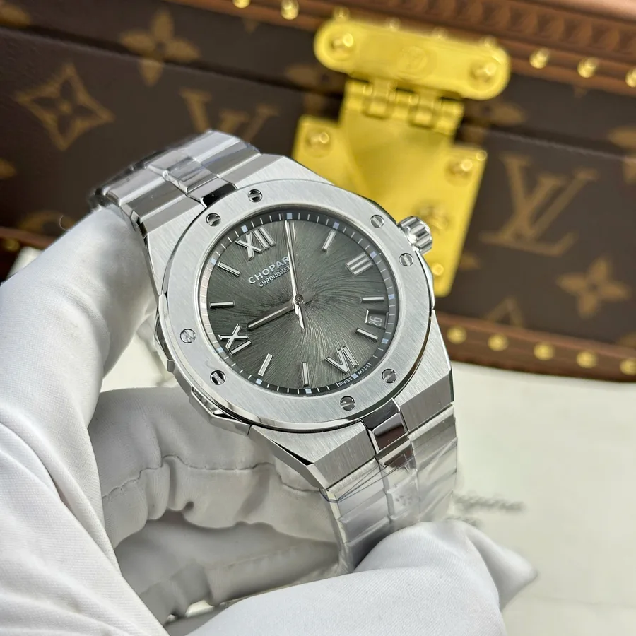 Chopard Alpine Eagle Large 298600-3002 Gray Dial GH Factory 41mm Super Clone Watch - Angle 2 - Jack Watches USA