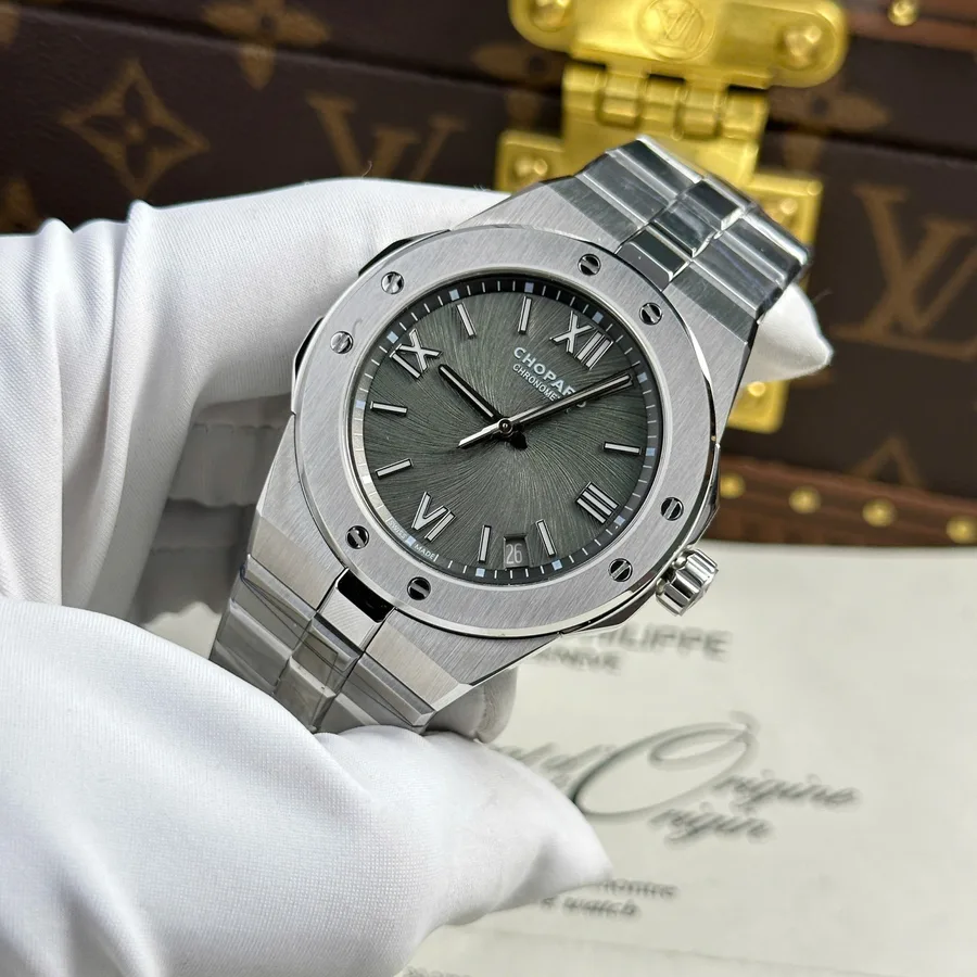 Chopard Alpine Eagle Large 298600-3002 Gray Dial GH Factory 41mm Super Clone Watch - Angle 3 - Jack Watches USA