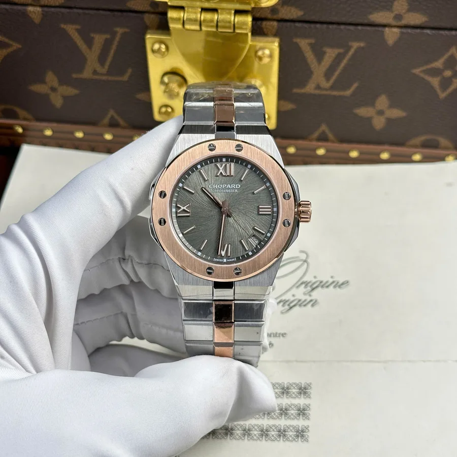 Chopard Alpine Eagle Large 298600-6001 Two Tone Rose Gold Grey Dial Best Copy GH Factory 41mm