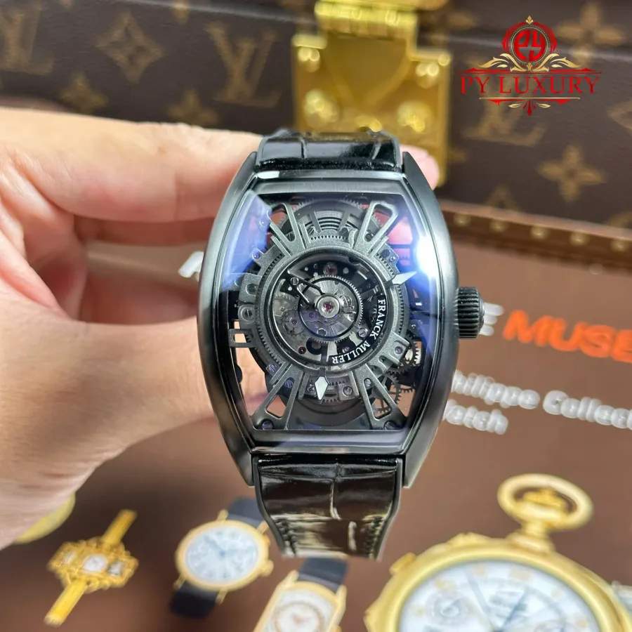 Franck Muller Curvex CX Grand Central Tourbillon Esqueleto All Black 36mm x 53.1mm