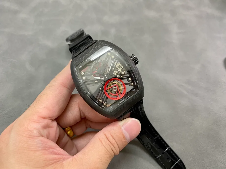Franck Muller Vanguard Skeleton Tourbillon Black Carbon Fiber ABF 45mm