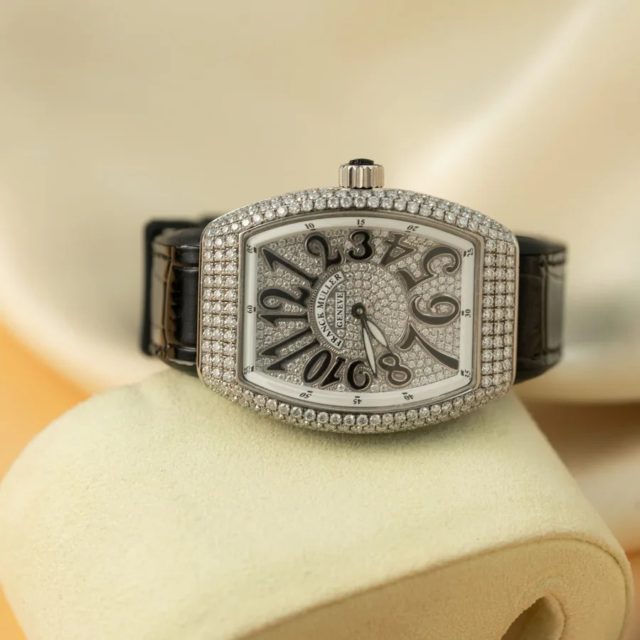 Franck Muller Vanguard Black Full Moissanite Diamonds ABF 32mm