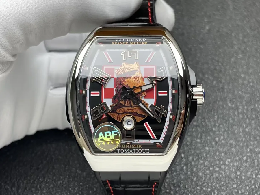 Franck Muller Vanguard Croatia ZVONIMIR Steel Leather Strap Best Copy ABF 45mm