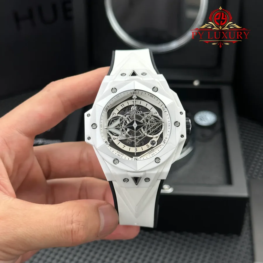 Hublot Big Bang Sang Bleu II White Ceramic Rubber 45mm