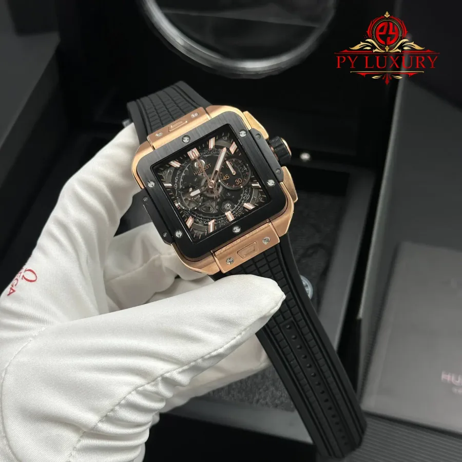 Hublot Square Bang Unico King Gold Ceramic Black 42mm