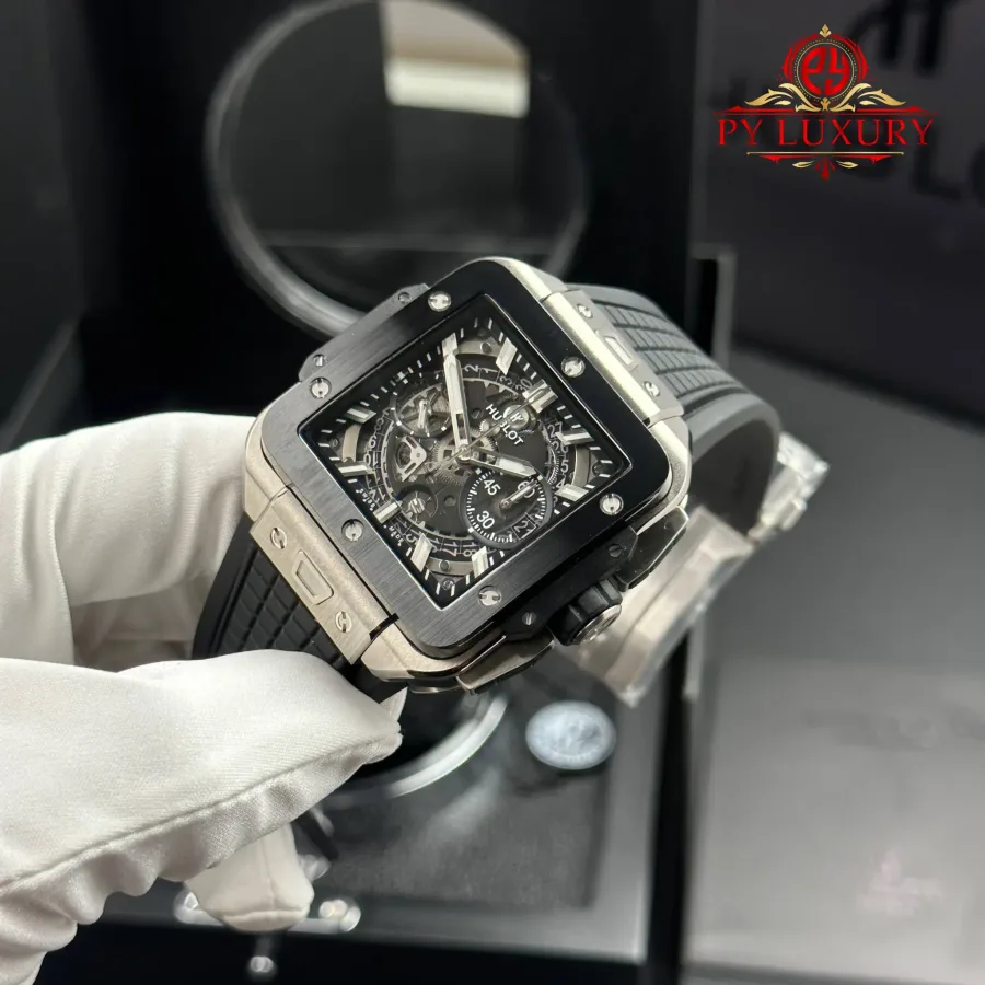Hublot Square Bang Unico Titanium Ceramic Best Quality Replica 42mm Super Clone Watch - Angle 3 - Jack Watches USA