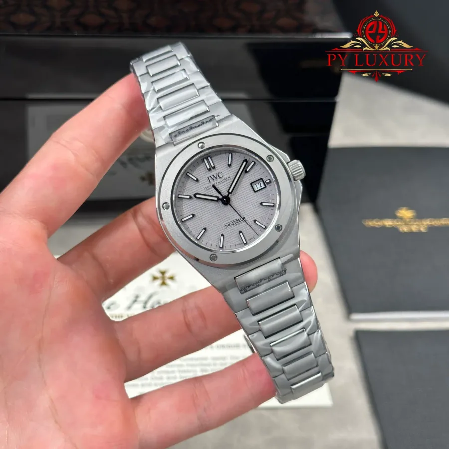 IWC Ingenieur Automatic IW328904 Grey Dial GHF 40mm Super Clone Watch - Angle 2 - Jack Watches USA