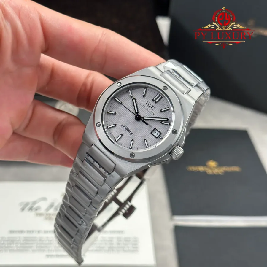 IWC Ingenieur Automatic IW328904 Grey Dial GHF 40mm Super Clone Watch - Angle 3 - Jack Watches USA