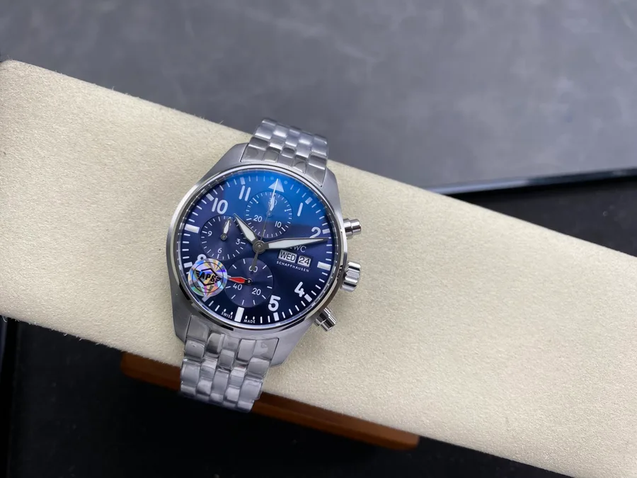 IWC Pilot Chronograph IW388102 Blue Dial Metal Bracelet APSF 41mm