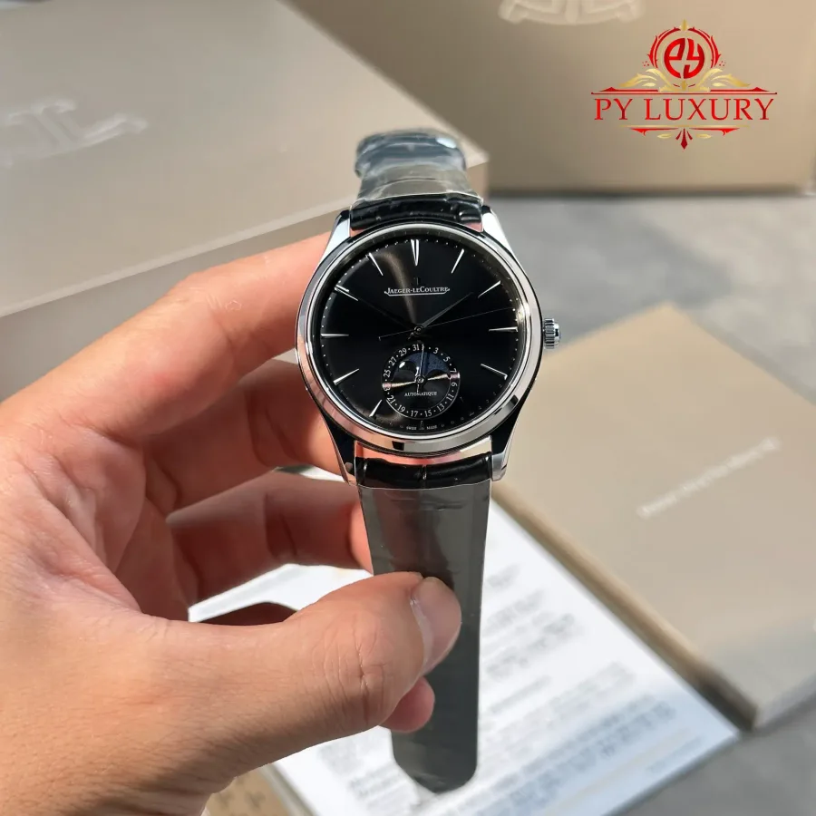 Jaeger-LeCoultre Master Ultra Thin Moon Black Dial Leather 39mm