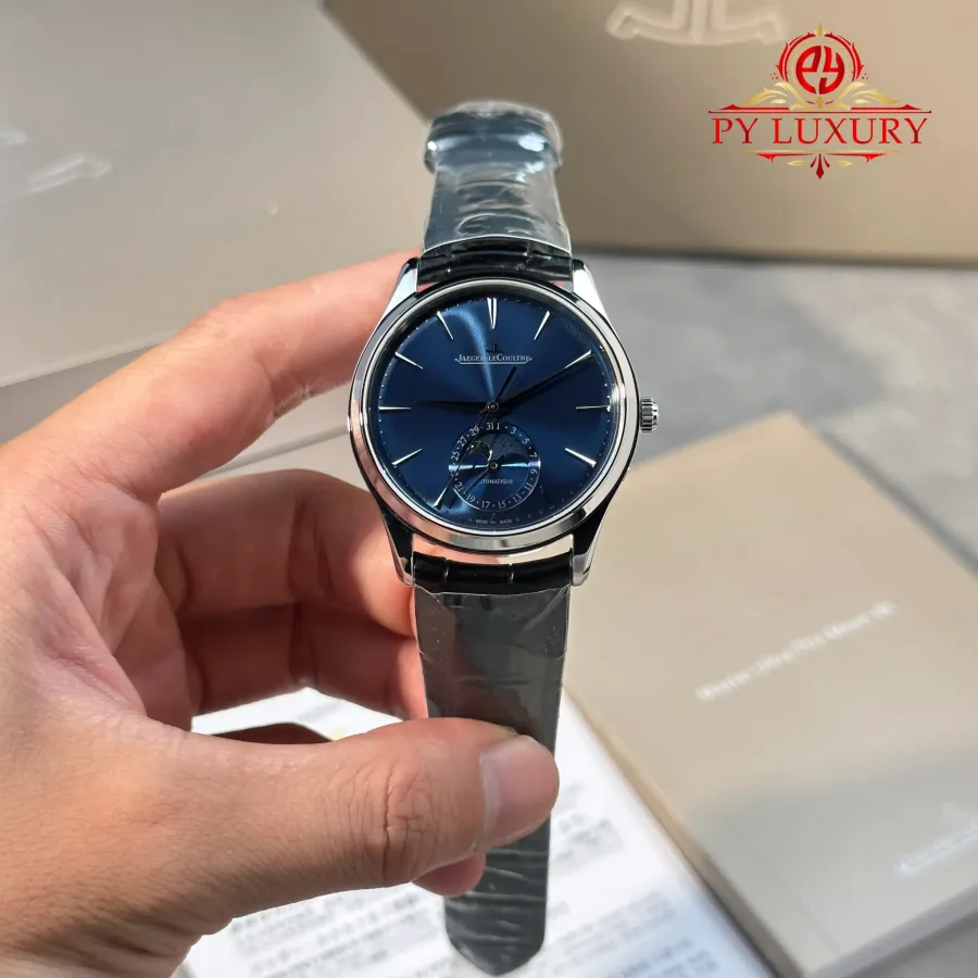 Jaeger-LeCoultre Master Ultra Thin Moon Blue Dial Leather 39mm