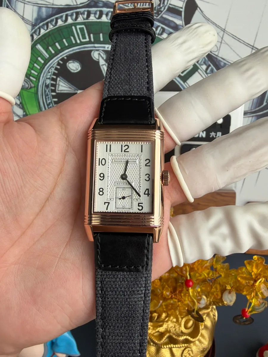 Jaeger-LeCoultre Reverso Tribute Duoface Q2712470 Rose Gold Silver & Grey Dial 47×28.3mm