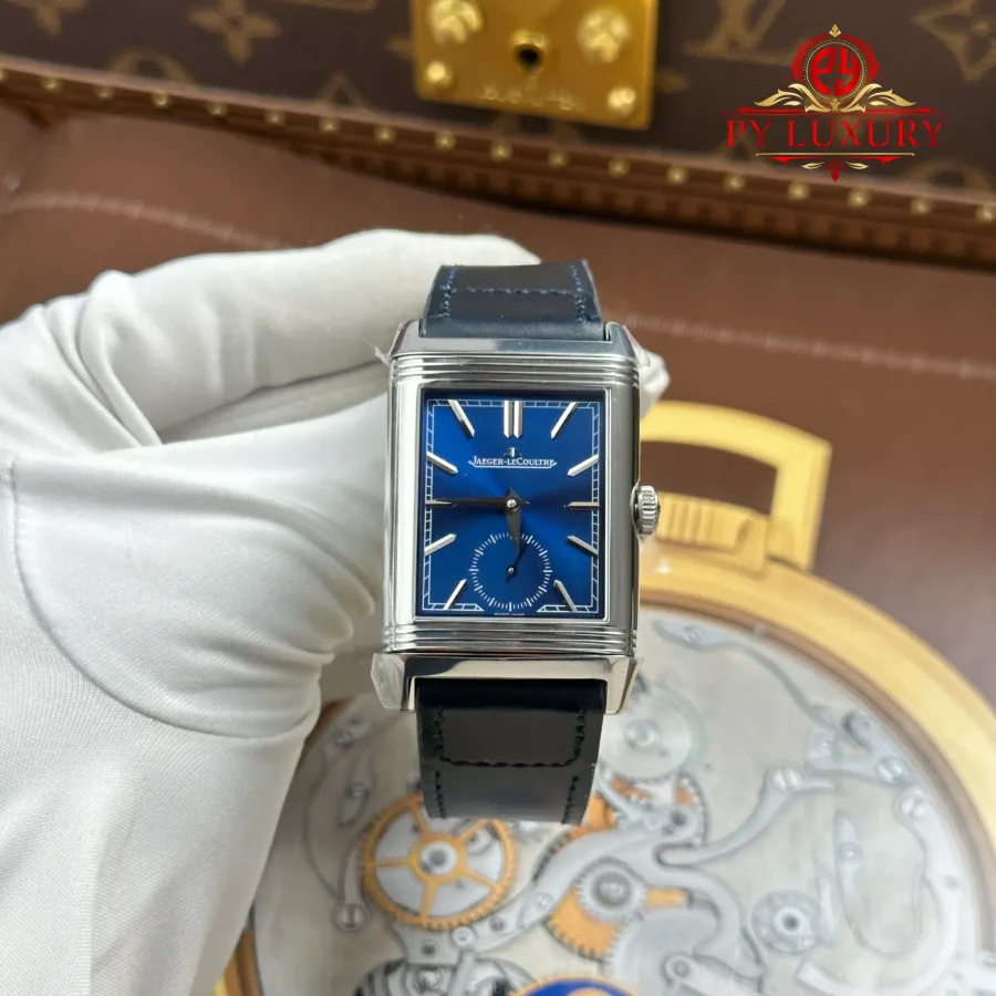 Jaeger LeCoultre Reverso Tribute Duoface Small Seconds Q3988481 Blue & Silver Dial MGF 47×28.3mm