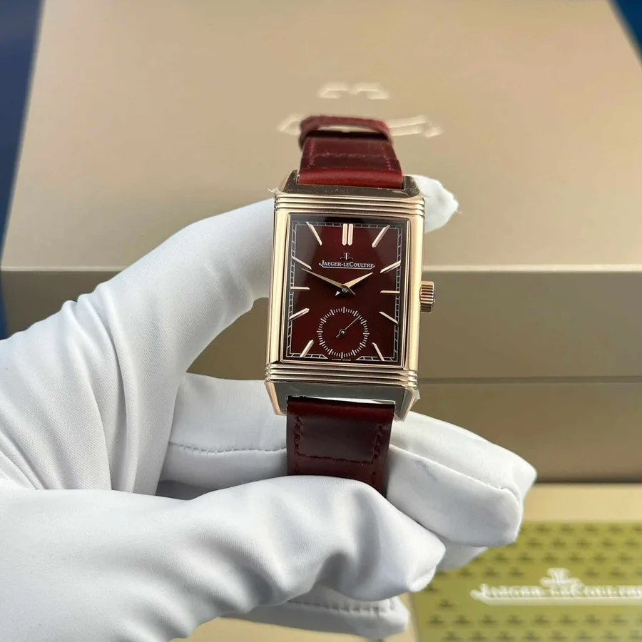 Jaeger – LeCoultre Reverso Tribute Monoface Small Seconds Q713256J Rose Gold Wine-red Dial MGF 45.6×27.4mm