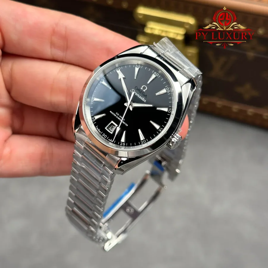 Omega Seamaster Aqua Terra 150M 220.10.38.20.01.004 Black Dial 38mm Super Clone Watch - Angle 3 - Jack Watches USA