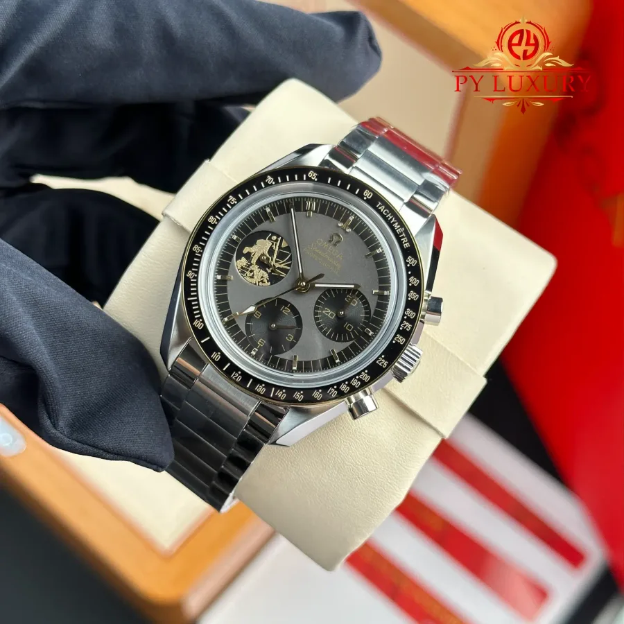 Omega Speedmaster Moonwatch Apollo 11 50th Anniversary 42mm Super Clone Watch - Angle 3 - Jack Watches USA