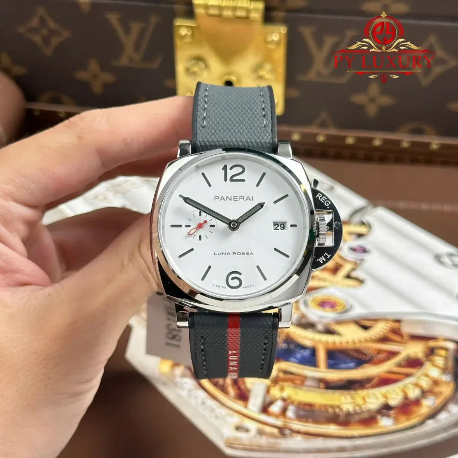 Panerai Luminor Due Luna Rossa PAM1381 White Dial Rubber Strap 42mm