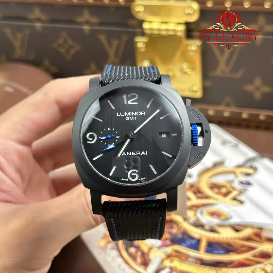 Panerai Luminor GMT Bucherer Blue Limited Edition PAM1176 Textile Strap 44mm