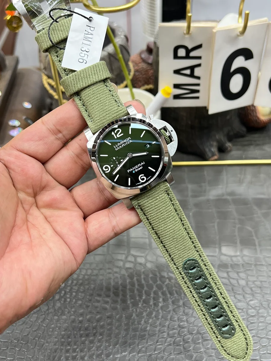 Panerai Luminor Marina Esteel Verde Smeraldo PAM1356 Green Dial 44mm