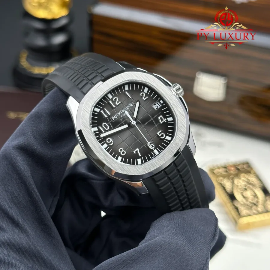 Patek Philippe Aquanaut 5167A Black Dial 40mm Super Clone Watch - Angle 2 - Jack Watches USA