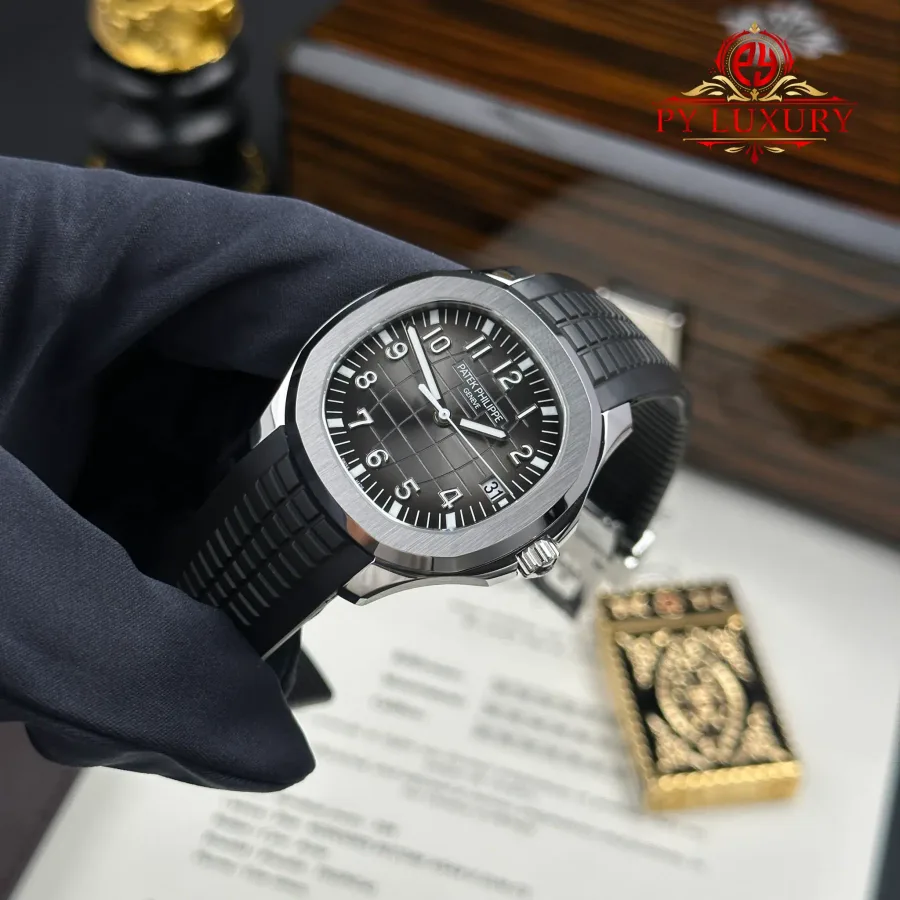 Patek Philippe Aquanaut 5167A Black Dial 40mm Super Clone Watch - Angle 3 - Jack Watches USA