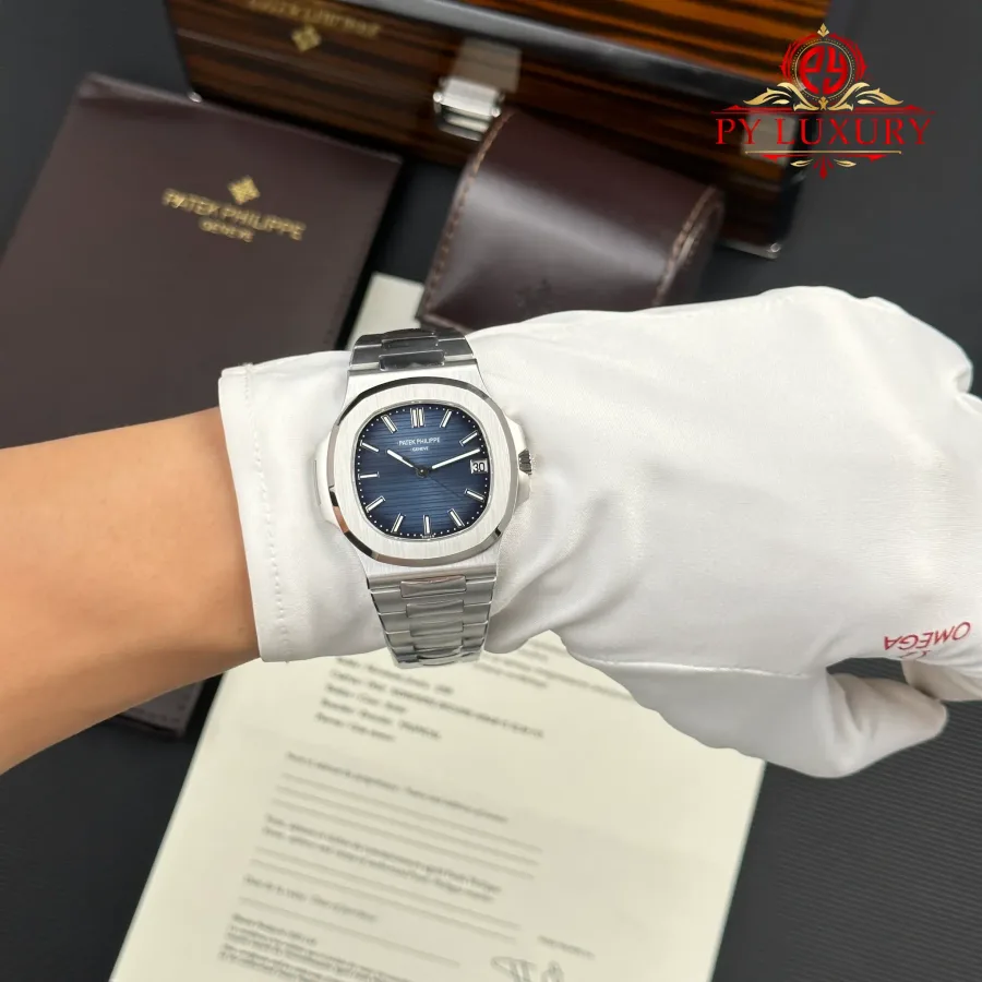 Patek Philippe Nautilus 5811/1G-001 Blue Dial Gained Weight DDF 41mm Super Clone Watch - Angle 2 - Jack Watches USA