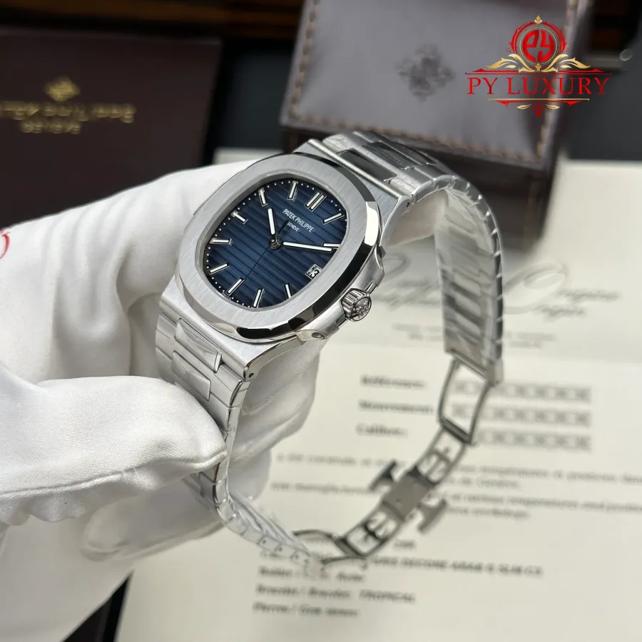 Patek Philippe Nautilus 5811/1G-001 Blue Dial Gained Weight DDF 41mm Super Clone Watch - Angle 3 - Jack Watches USA