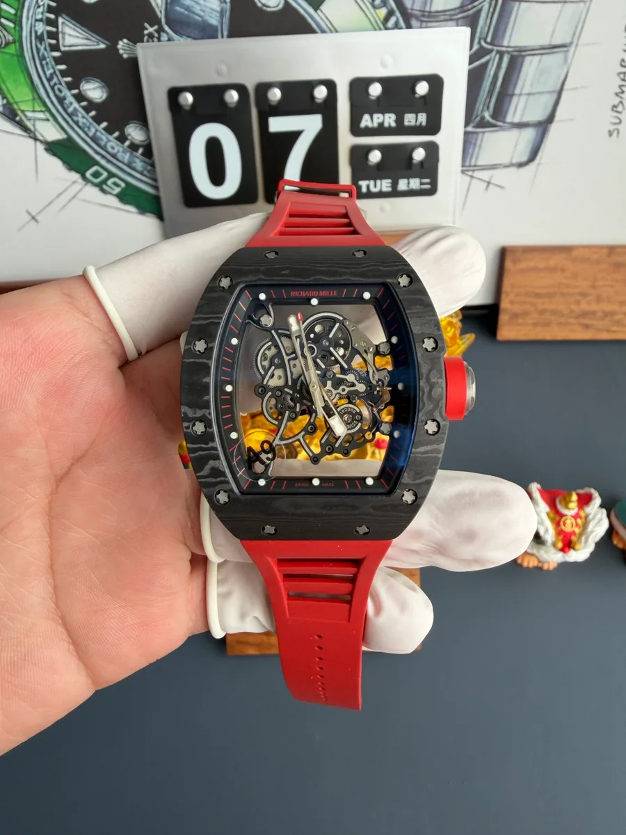Richard Mille RM055 Bubba Watson Dark Legend Carbon NTPT Vaucher Movement A9F 42.7mm x 49.9mm