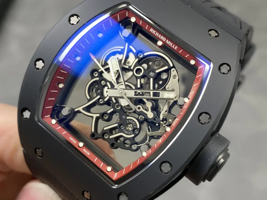 Richard Mille RM055 Bubba Watson Red Drive Americas Limited Edition Vaucher Movement Umi Factory 42.7 x 49.9mm Super Clone Watch - Angle 3 - Jack Watches USA