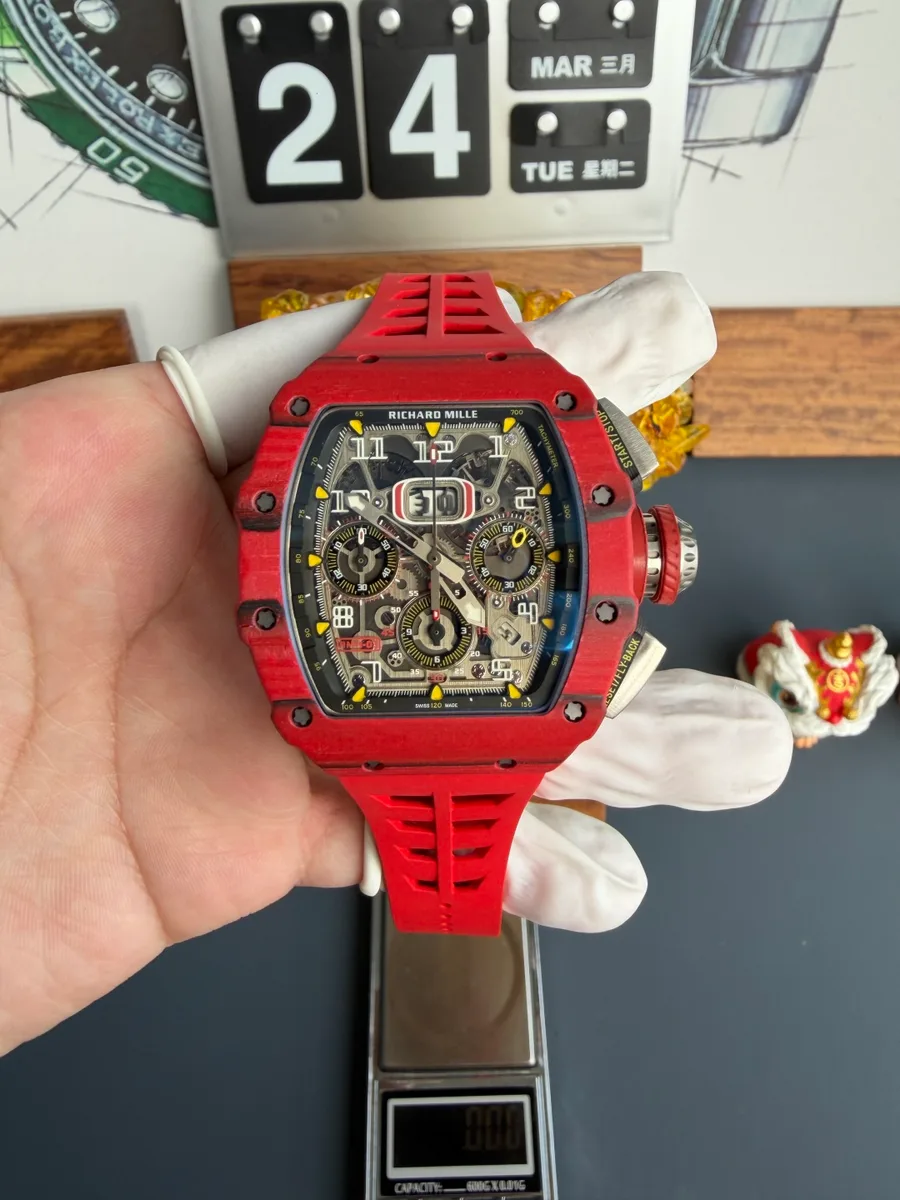 Richard Mille RM11-03 Red Quartz TPT Automatic Chronograph 49.94 x 44.5mm