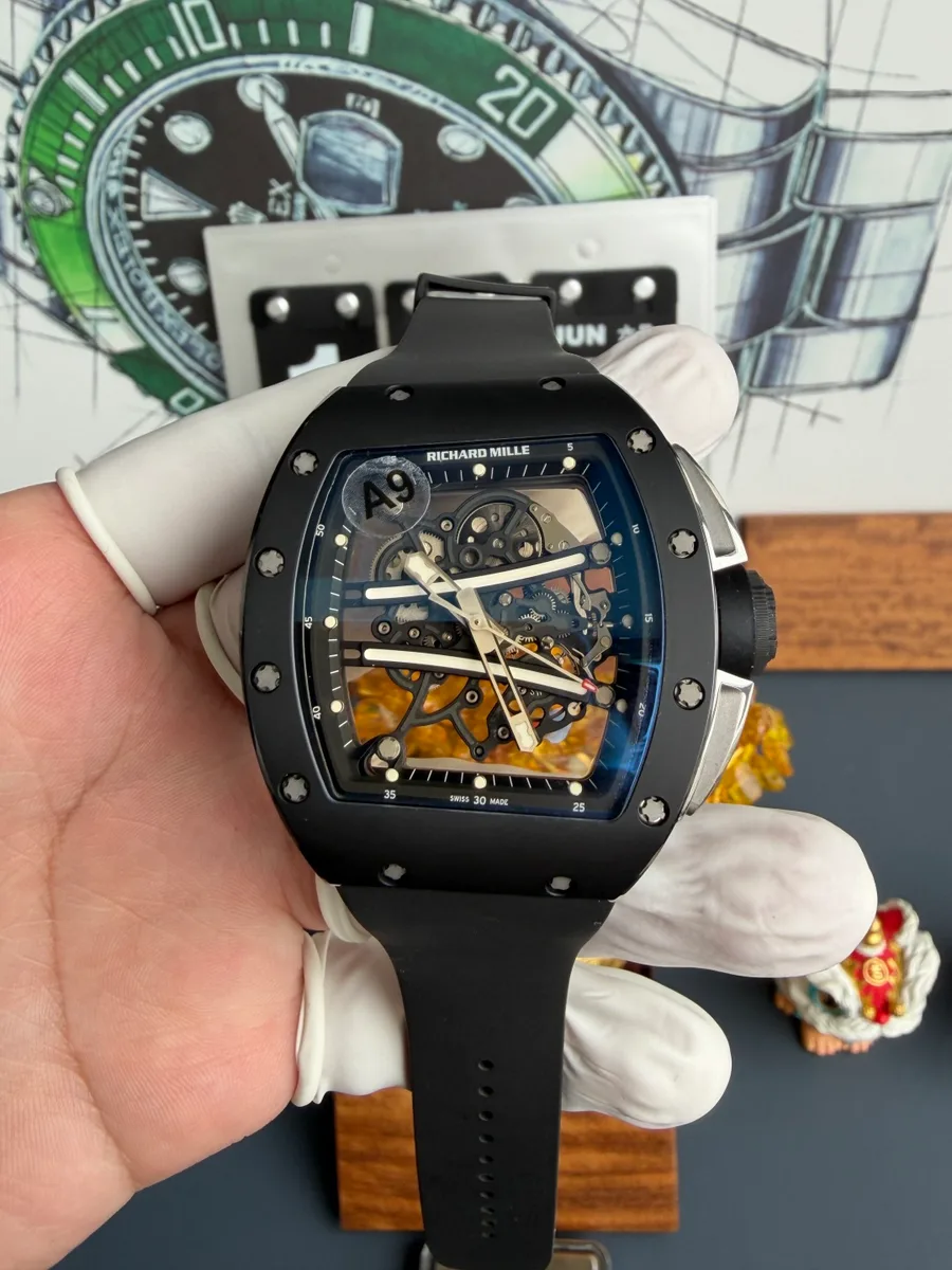 Richard Mille RM61-01 Yohan Blake All Black Vaucher Movement A9F 42.7mm x 50.23mm